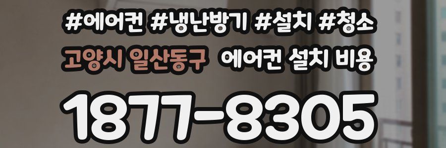 고양시 일산동구 에어컨 설치 비용