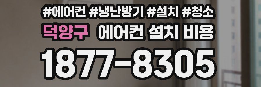 덕양구 에어컨 설치 비용