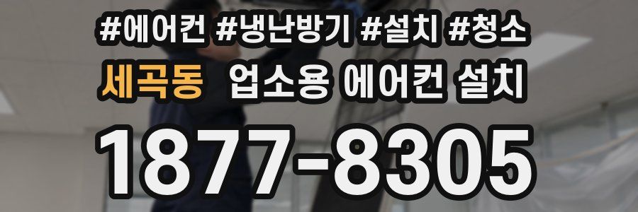 세곡동 업소용 에어컨 설치