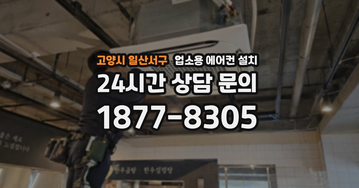 고양시 일산서구 업소용 에어컨 설치