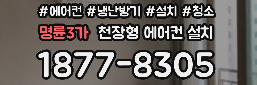 명륜3가 천장형 에어컨 설치