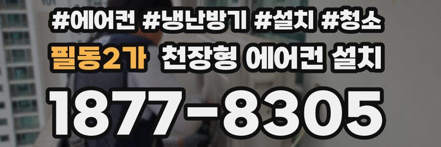 필동2가 천장형 에어컨 설치