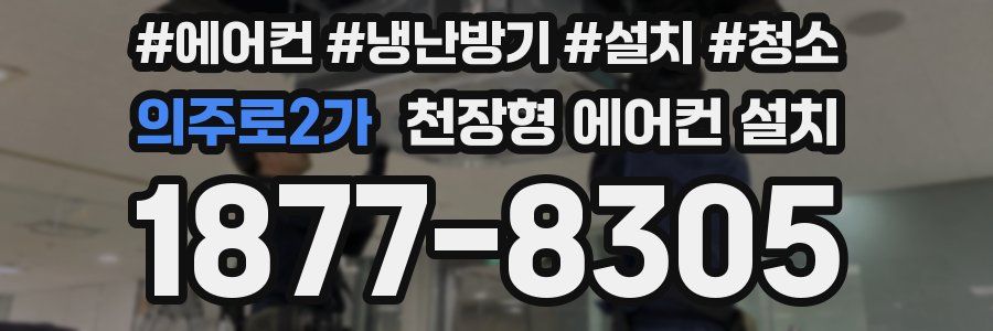 의주로2가 천장형 에어컨 설치