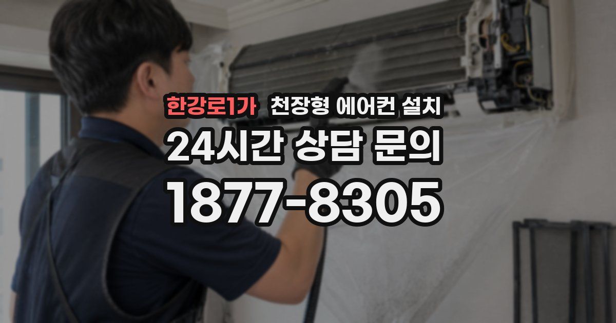 한강로1가 천장형 에어컨 설치