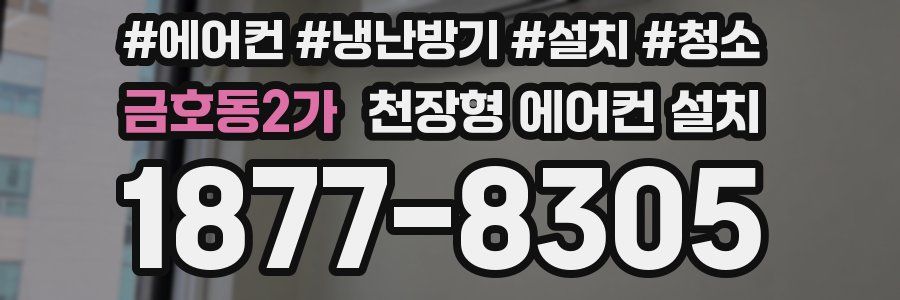 금호동2가 천장형 에어컨 설치