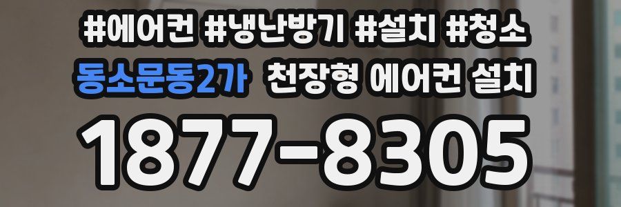 동소문동2가 천장형 에어컨 설치