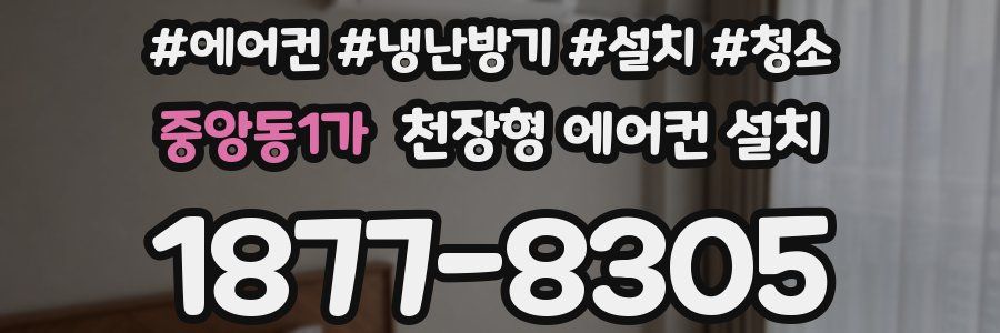 중앙동1가 천장형 에어컨 설치