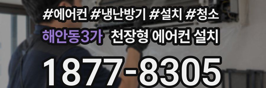 해안동3가 천장형 에어컨 설치