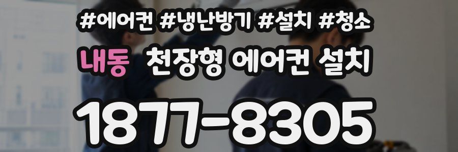 내동 천장형 에어컨 설치
