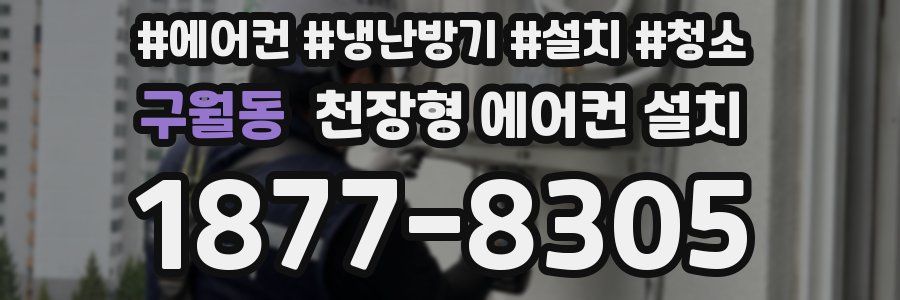 구월동 천장형 에어컨 설치