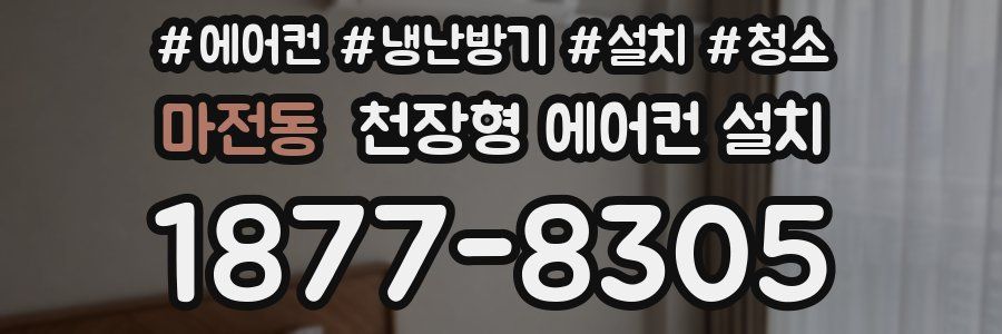 마전동 천장형 에어컨 설치