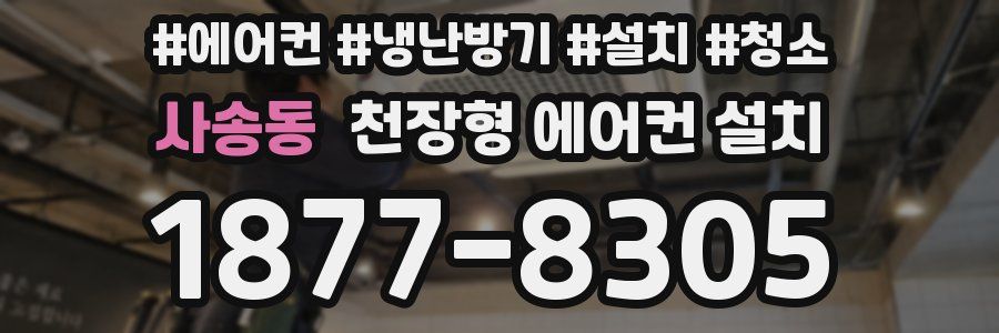 사송동 천장형 에어컨 설치