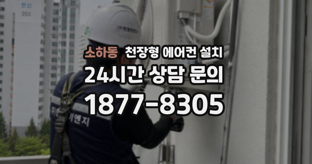 소하동 천장형 에어컨 설치