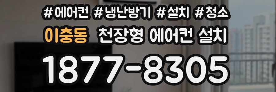 이충동 천장형 에어컨 설치