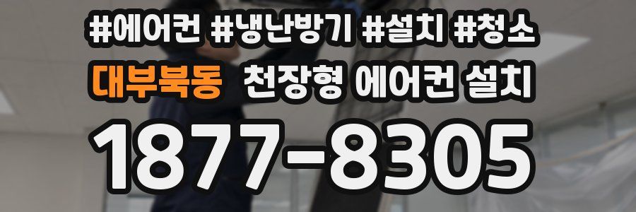 대부북동 천장형 에어컨 설치