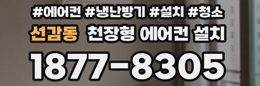 선감동 천장형 에어컨 설치
