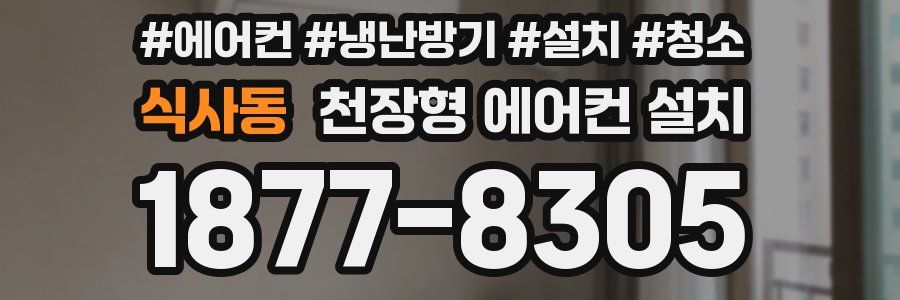 식사동 천장형 에어컨 설치