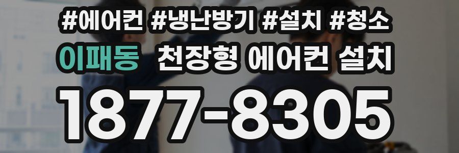 이패동 천장형 에어컨 설치
