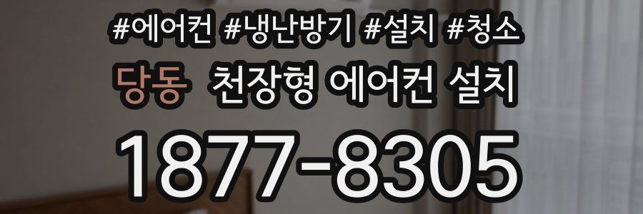 당동 천장형 에어컨 설치