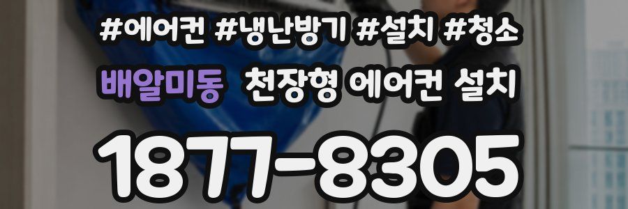 배알미동 천장형 에어컨 설치