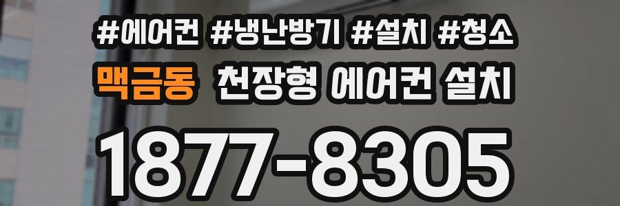 맥금동 천장형 에어컨 설치