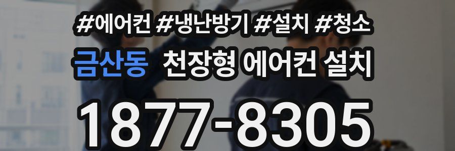 금산동 천장형 에어컨 설치