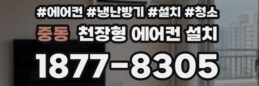 중동 천장형 에어컨 설치