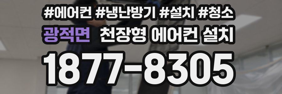 광적면 천장형 에어컨 설치