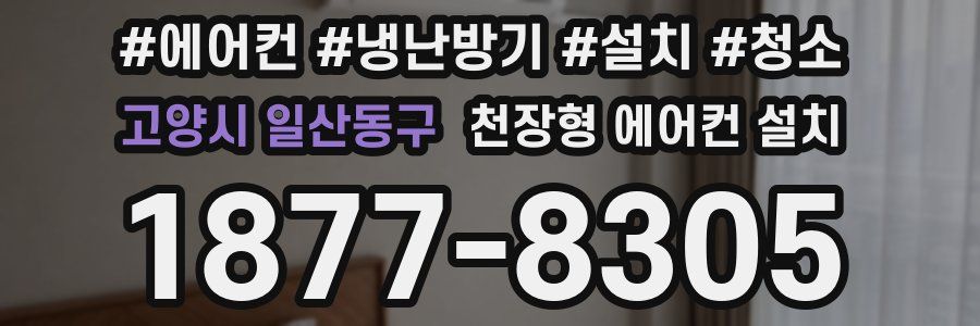 고양시 일산동구 천장형 에어컨 설치