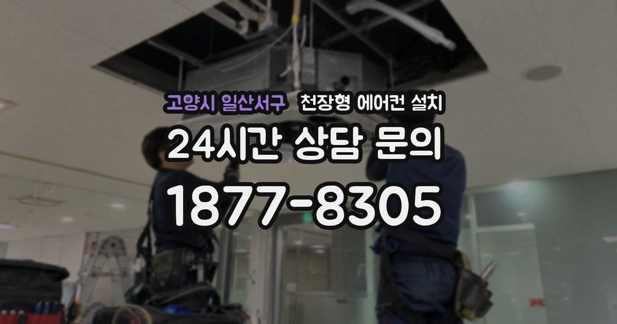 고양시 일산서구 천장형 에어컨 설치