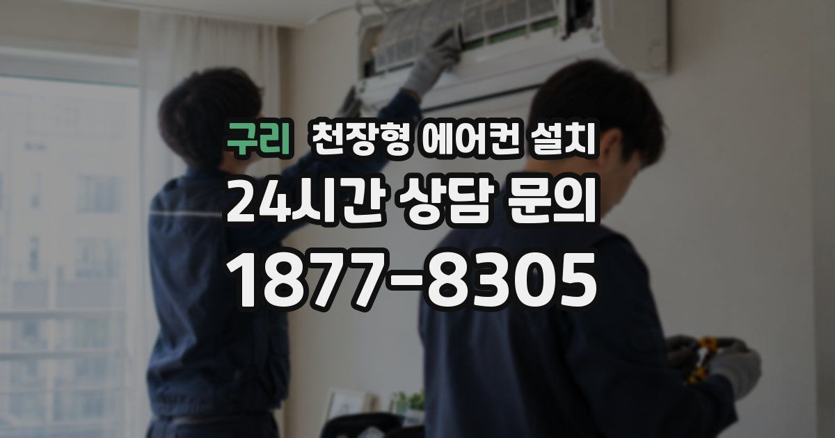 구리 천장형 에어컨 설치