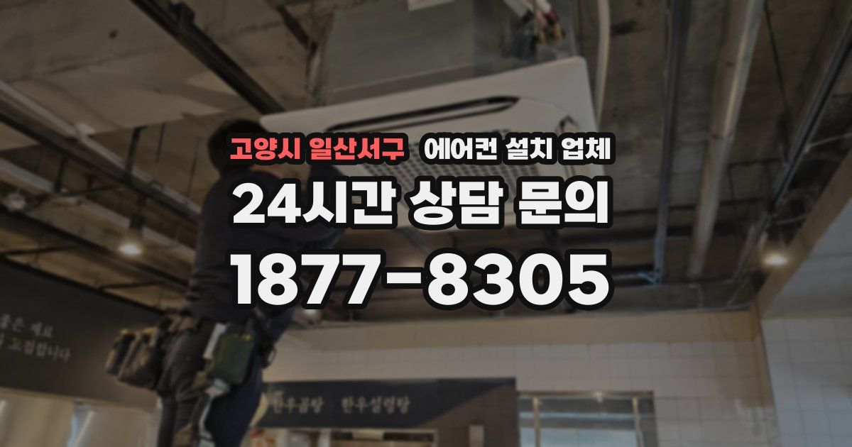 고양시 일산서구 에어컨 설치 업체