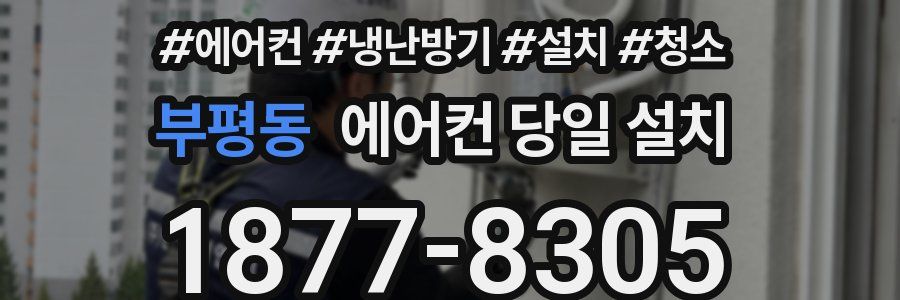 부평동 에어컨 당일 설치
