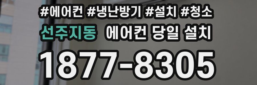 선주지동 에어컨 당일 설치