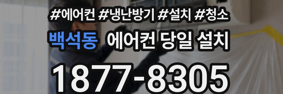 백석동 에어컨 당일 설치