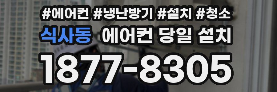 식사동 에어컨 당일 설치