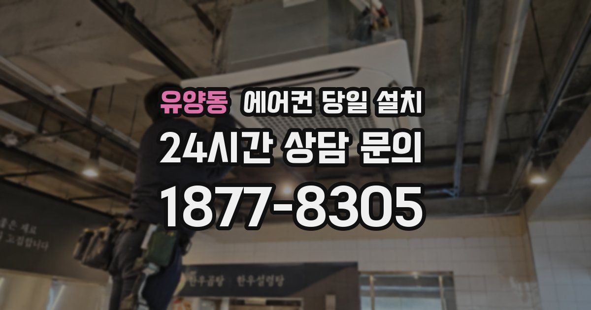 유양동 에어컨 당일 설치