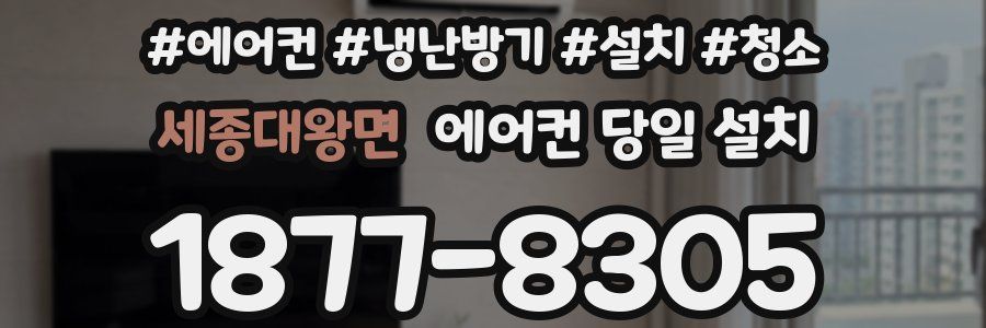 세종대왕면 에어컨 당일 설치