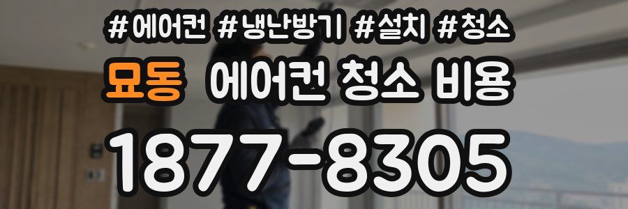 묘동 에어컨 청소 비용