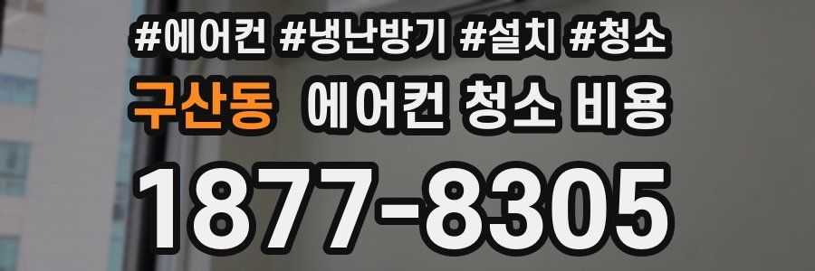 구산동 에어컨 청소 비용