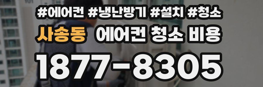 사송동 에어컨 청소 비용