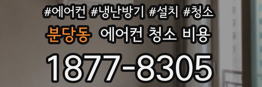 분당동 에어컨 청소 비용