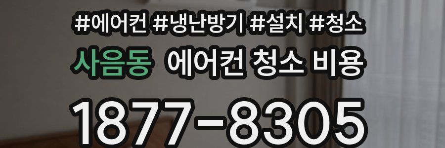 사음동 에어컨 청소 비용