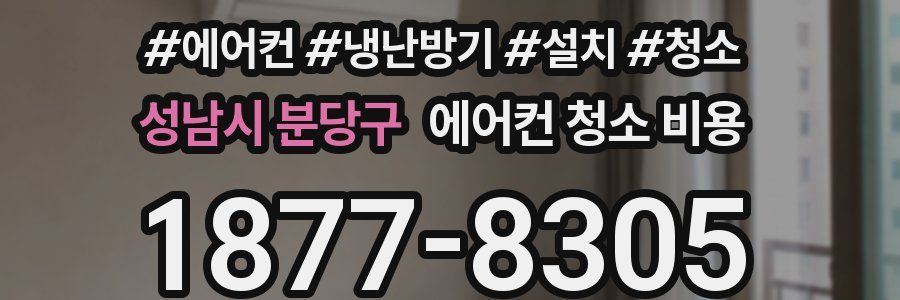 성남시 분당구 에어컨 청소 비용