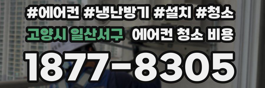 고양시 일산서구 에어컨 청소 비용