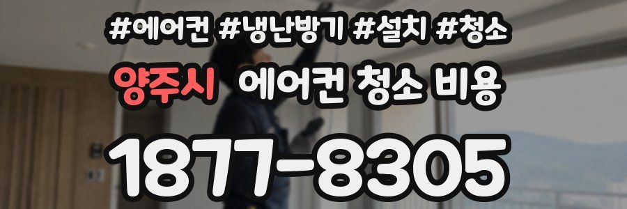 양주시 에어컨 청소 비용