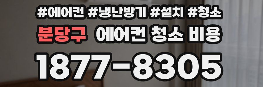 분당구 에어컨 청소 비용