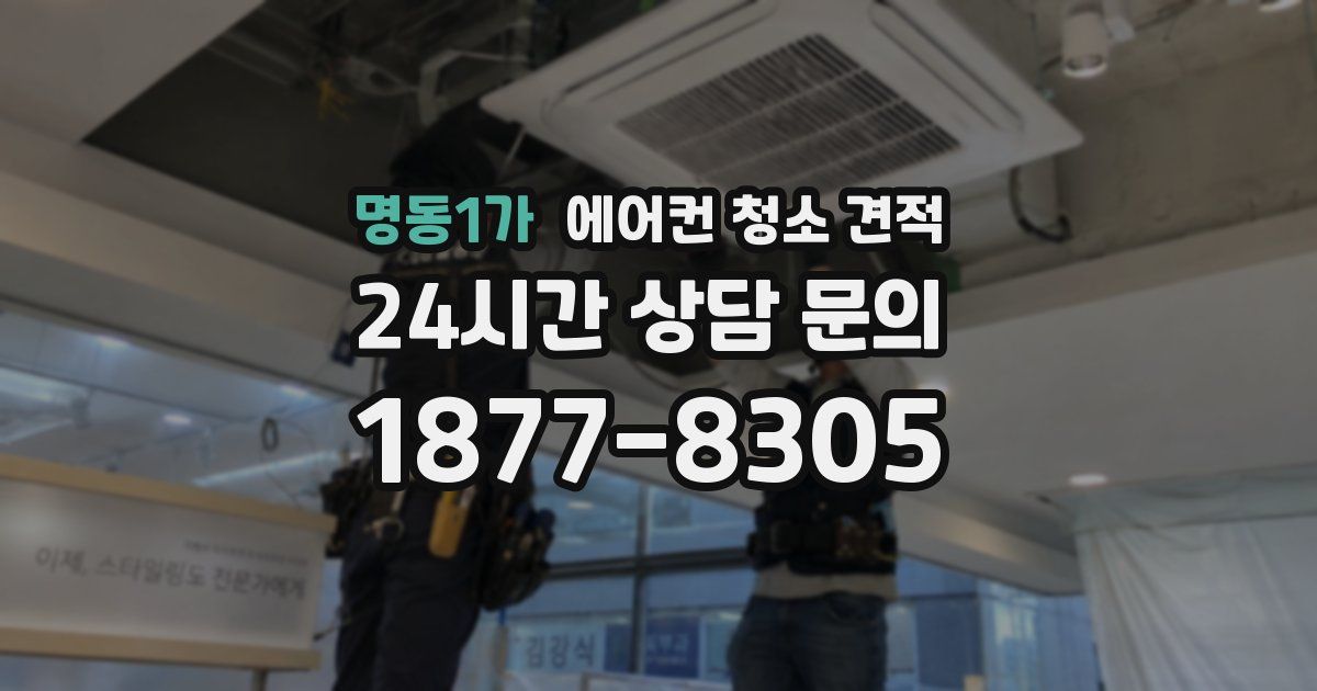 명동1가 에어컨 청소 견적