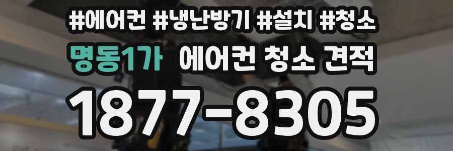 명동1가 에어컨 청소 견적