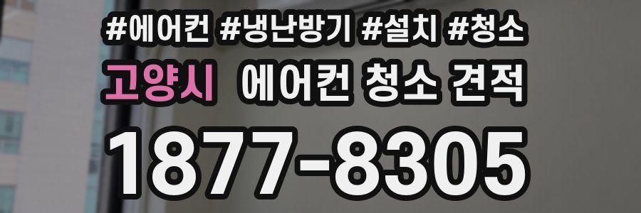 고양시 에어컨 청소 견적
